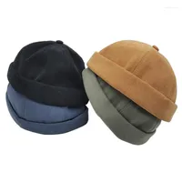 Geipos Gorras Hombre 2022 Fashion Streetwear Cap Momen Men Melon Caps Skullcap Sailor Cotton Landlord Hat Hat