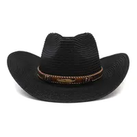 Cowboy Panama Hat Women Men Hats Summer Sun Hats Jazz Top Hat Women's Outdoor Pagning Cap Capite per uomini da uomo
