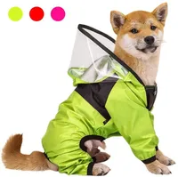 Hondenkleding Dogface Waterdicht Pet Raincoat De gezicht kleding jumpsuit jas honden waterbestendig voor coatdog