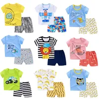 Summer Children Clothing Sets Kids Baby Kid Short Sleeve Shorts Cotton Cute T-shirt Boy Girl Clothe292g