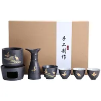 Frascos de cadera Conjunto de vinos de alineación de vino de alta calidad Calefacción Calefacción de vino Pote de calefacción Hogar japonés estilo sake botella espíritu