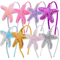 Lantejoulas multicoloras Starfish Hairbands para meninas Fashion Princess Hair Accessories Cartoon Baby Hair Hoop atacado 1 65xta D3
