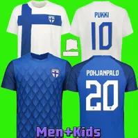 2022 Jerseys de futebol da Finlândia 23 23 Home Away Pohjanpalo Forss Pukki Skrabb Raitala Jensen Lod Kamara Finlândia uniformes Maillot de Foot