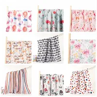 Baby Muslin Swaddle Blankets Newborn Bamboo Cotton Swaddling Digital Printed Flowers Animal Bath Towels Infant Wrap Robes Bedding Quilt Stroller Cover BC7932