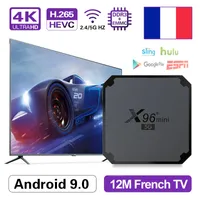 X96 Mini 5G Android 9.0 French Arabic UK Germany TV Box with 6200 Live 90000 VOD Smart Receiver Support 4H H.265 EPG