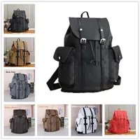 Дизайнер в стиле рюкзака роскошный черный эмбоинг с сумочки мужчина женщин кожаная школьная сумка мод