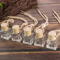 Bilparfymflaska hem diffusorer hänge parfym prydnad luftfräschare för eteriska oljor doft tomma glasflaskor FY5288 P0718