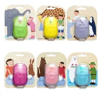 Outdoor Travel Soaps Paper Hand Wash Bath Clean Fragrant Tablets Disposable Boxed Soap Portable Mini Soap Paper238S261G214B