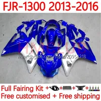 OEM Fairings For YAMAHA FJR-1300 FJR 1300 A CC FJR1300A 2001-2016 Years Moto Body 38No.1 FJR1300 13 14 15 16 FJR-1300A 2013 2014 2015 2016 Full Bodywork Kit blue silver