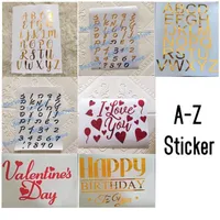 1pc Gold Sliver Black Red Pink AZ custom sticker wedding Baby Boy adult birthday party decor DIY name suit for 1824" balloons 220630