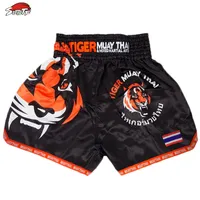Suotf MMA Tiger Muay Thai Boks Maç Sanda Eğitimi Nefes Alabaç Şortları Muay Thai Giyim Kickboks Şort Boks 220511