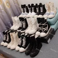 Rick Owen Boots Owen Seak Boot Designer Sneakers Canvas High Top Fashion Male Breatch Men de femmes Chaussures d￩contract￩es Luxur