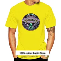 Camisetas masculinas Camiseta de Alien Ovni que brilla en la oscuridad para hombre, Camisa ovni, platillo volador, negra, alienígena, festival, Nueva