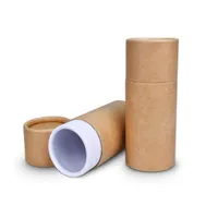 Kraft Tubes Butelka olejku eteryczna Opakowanie okrągłe papiery pojemniki na prezentowe papierowe rurkę pusty papierowy słoik