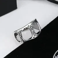 Luxe designer Ring S925 Sterling Silver Vintage Openwork Cross Eternal Hua Hoge kwaliteit Ringen voor mannenopeningen Verstelbaar Punk Trendy Gift Good leuk