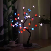 Lumières nocturnes lampe de table usb prune fleur de perle légère de Noël cadeau de Noël chambre créative chambre bricolage décoration maison