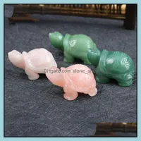 Loose Gemstones Jewelry Natural Stone Carved Elephants Turtles 1.5 Inch 2 Crystal Jade Agate Crafts Home Decoration Wholesale Drop Delivery