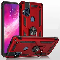 2 In 1 Hybrid Rugged Phone Cases Magnetic Finger Armor Back Cover kickstand Heavy Duty Protector for Motorola G Stylus G Power Fast Pure Play Edge One Ace 5G G100 2022