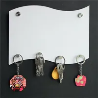 MDF Key Holder Hanging Board Sublimation Blank Hang Plates Flag Shape Boards Custom Diy Bathroom Kitchen Accessories Customs 13 4mh B2