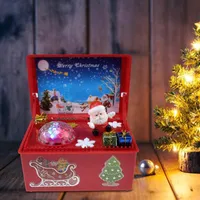Рождественские украшения музыкальная коробка декоративная музыкальная электрическая новинка Санта -Клаус Подарок для детей Год Дня святого Валентина подарок