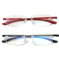 선글라스 PCS Flexible Rimless Reading Glasses Ultralight Square TR90 돋보기 반란색 검은 색 빨간색 안경 컴퓨터 황갈색.