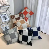 12 Дизайновых подушек дизайнерские подушки наволочка буква H Печать модные подушки подушки подушки для домашнего текстиля 45x45см