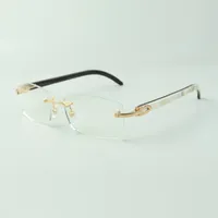 إطارات نظارات الهواة 3524012 مع عصي قرون بوفالو الطبيعية وعدسات 56 مم