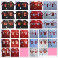 NCAA 75th Vintage Football 8 Steve Young Jerseys Stitched Mitchell and Ness 16 Joe Montana 21 Deion Sanders 87 Dwight Clark Jersey Red Black White