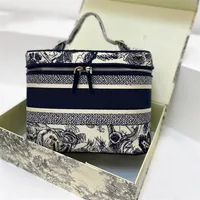 2022 new female fashion Cosmetic Bags designer canvas beauty bag luxury brand large capacity Animal pattern Embroidery makeup stor299W