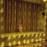 文字列3×3m 320 LED滝防水流星シャワー雨のひもライトクリスマスの結婚式のカーテンの不正な妖精のガーランドライト