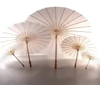 DHL Brauthochzeit Parasole Weiße Papier Regenschirme Schönheitspunkte Chinesisch Mini Handwerk Dachdurchmesser 60 cm