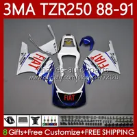 Moto-Karosserie für Yamaha TZR250 TZR 250 TZR-250 R RS RR 1988 1989 1990 1991 Körper 115NO.95 TZR250-R TZR250RR 88-91 YPVS White Blue 3MA TZR250R 88 89 90 91 OEM-Verkleidungsset