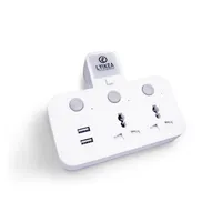 Creative Smart White Multi-Channel Power Cord Plug Extension Socket USB Power Strip med Night Light Multi-Function Switchboard WH187P
