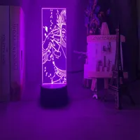 3D -Nachtlicht -LED -Farbton ändern Nachtlicht für Kinder Schlafzimmer Dekoration Licht Anime Hunter x Hunter Hisoka Lampengeschenk247J