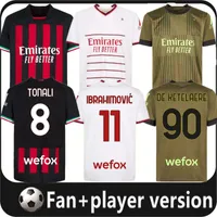 Ibrahimovic 22 23 Soccer Jersey AC Milans Giroud R. Leao Tonali Theo Player voetbalshirt S-4XL