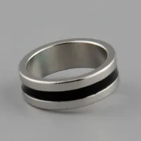Whole- New Strong Magnetic Magic Ring color Silver Black Finger Magician Trick Props Tool Inner Dia 20mm Size L2905