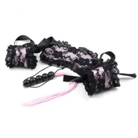 Eye Sexy Mask Lace Handcuffs Whip Set Real Person Hand Ring Temptation Sm Flirting Binding Sex Products 0QIP