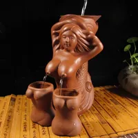 handmade Yixing Zisha clay pottery mermaid figurine tea filter strainer tea ware