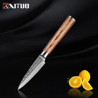 Xituo 3.5 "Paring Knife Kitchen Knife Professional 67 레이어 Damascus Paring Fruit Knife Cutlery Tool Pakwood Handle Dropshipp320n
