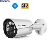 Audio IP Camera 4K 8MP H.265 5MP 4MP Outdoor Bullet CCTV for POE NVR System Security Surveillance IR Metal Camera POE Y220524