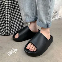 Yaz Kadın Erkek Terlik Marka Kalın Tutuklu Tır tırmıksız Kenar Ladies Sandalet Slaytları Kapalı Flip Flip Platform Ayakkabı 220613