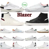 Blazer moins cher Mid 77 Chaussures décontractées Men des femmes de créateurs de créateurs Vintage Ghost Black White High City Pride Jumbo Lue Green Womens Outdoor Sports Blazers Mens Trainers