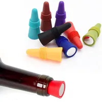 Wholesale Reusable Silicone Wine Stoppers Bar tools Beverage Bottles Stopper With Grip Top For Keep the Wine Fresh Toppers FY5336