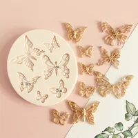 Xiaoxiang Butterfly Silicone Mold Sugarcraft Cake Cake Cake Tools Resin Chocolate Molds for Baking M1379 220815