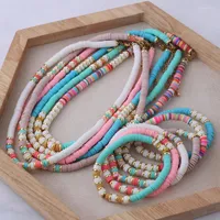 Bracelets de charme neefu wofu conjunto de braceletes colares de minério preto boêmio fluorescente para mulheres nacionalidade Jóias de aço inoxidável Raym22