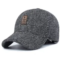 Basa de beisebol de beisebol de inverno Papai chapéu quente espessado algodão Snapbacks Caps Proteção de ouvido Chapéus para homens 220712