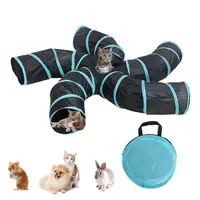Cat Toys Indoor 2 3 4 5-way Collapsible Tunnel Tube Tent Drill Hole Toy Pet Peek For Puppy Kitten