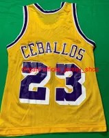 Cedric New Vintage 90s Champion Baros Jersey 36 Yellow Basketball Jerseys