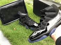 Versão original Jumpman 11 Black Basketball Shoes Real Carbon Fiber 11s Running Sneakers Men Sport Trainers Come