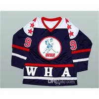 Ceuf Custom Men Youth Women Uf Tage #9 Bobby Hull WHA All Star Hockey Jersey Size S-5XL 또는 사용자 정의 이름 또는 번호